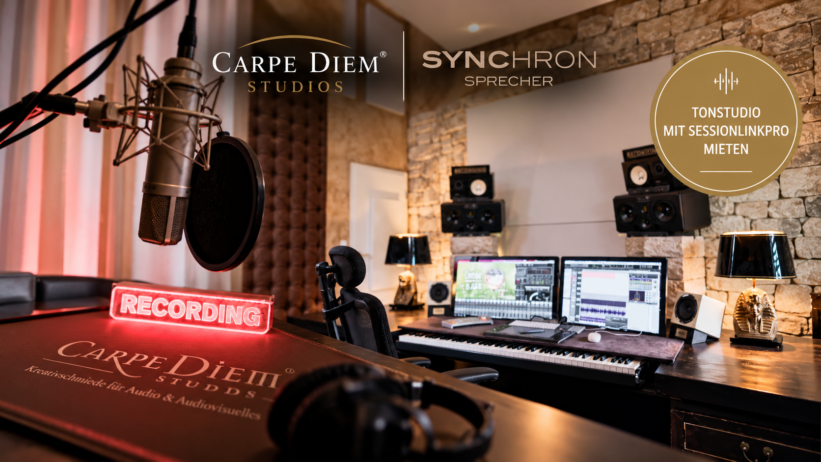 Professionelles Tonstudio mit SessionLinkPRO für Sprachaufnahmen in der Ortenau bei Baden-Baden